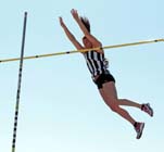 Zoe Brown (Shaftsbury Barnet) cleared 4 metres to win the pole vault at the UK Women's National League, Premier, Meadowbank, Edinburgh.